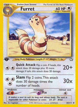 Furret 035  - Unlimited Neo Genesis - Uncommon
