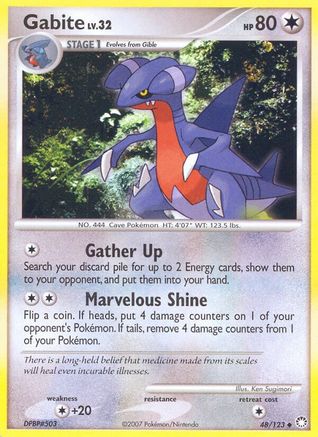 Gabite 048  Mysterious Treasures - Uncommon