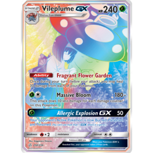 Vileplume GX (Secret) 250/236  - Holofoil SM  Cosmic Eclipse - Secret Rare