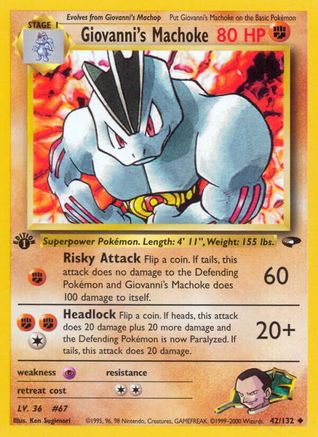 Giovanni's Machoke 042  - Unlimited Gym Challenge - Uncommon