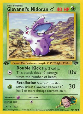 Giovanni's Nidoran M 076  - Unlimited Gym Challenge - Common