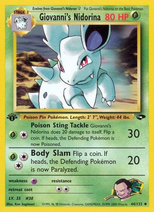 Giovanni's Nidorina 044  - Unlimited Gym Challenge - Uncommon