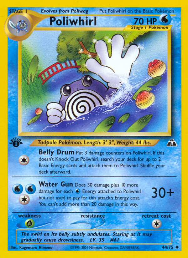 Poliwhirl 044  - 1st Edition Neo Discovery - Uncommon