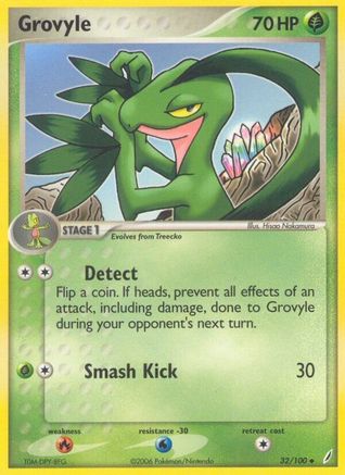 Grovyle 032  - Reverse Holofoil Crystal Guardians - Uncommon