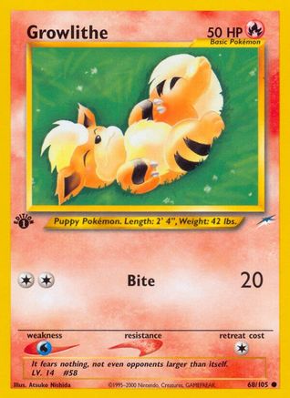 Growlithe 068  - Unlimited Neo Destiny - Common