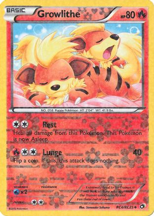 Growlithe RC4  - Holofoil Legendary Treasures Radiant Collection - Uncommon