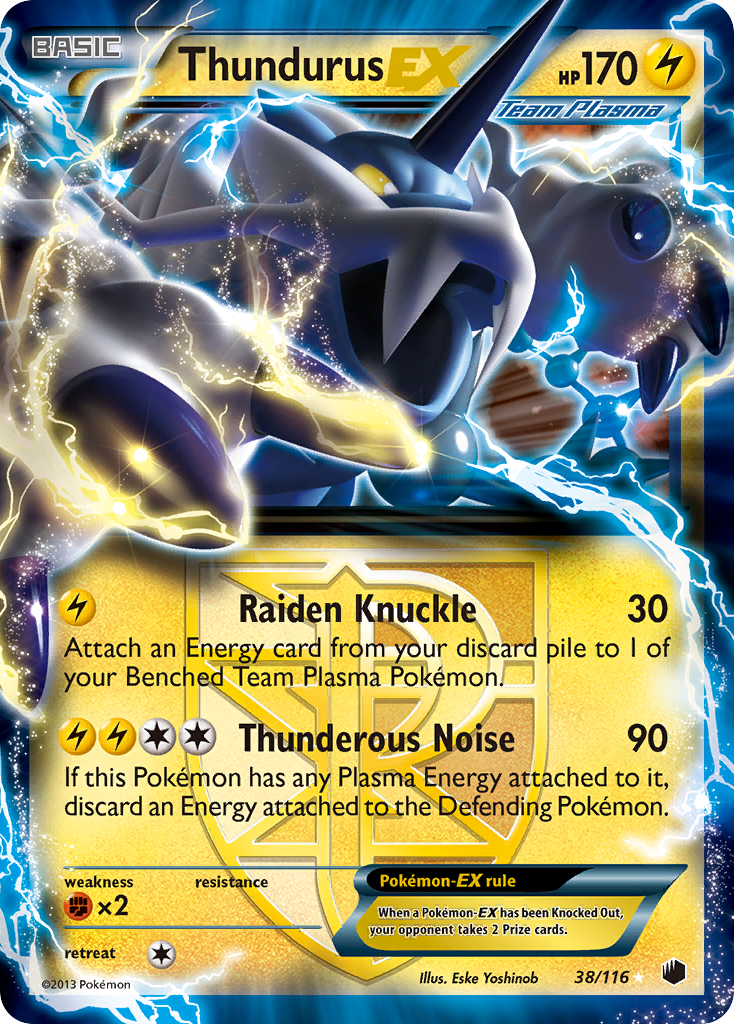 Thundurus EX (Team Plasma)  - Holofoil Plasma Freeze - Ultra Rare