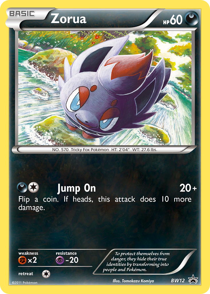 Zorua - BW12  - Holofoil Black and White Promos - Promo