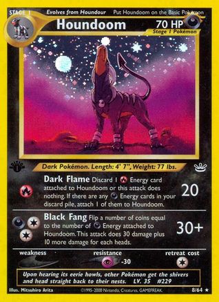 Houndoom  - Unlimited Holofoil Neo Revelation - Holo Rare