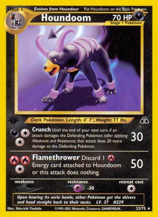 Houndoom (23) 023/75  - 1st Edition Neo Discovery - Rare