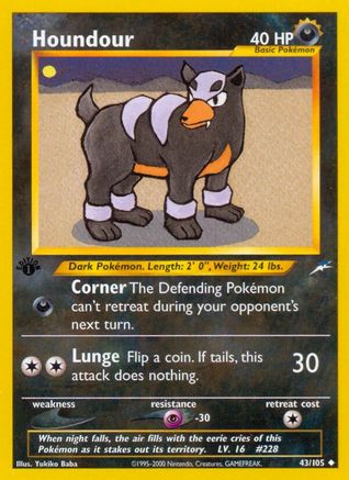 Houndour 043  - Unlimited Neo Destiny - Uncommon