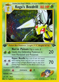 Koga's Beedrill 009  - Unlimited Holofoil Gym Challenge - Holo Rare