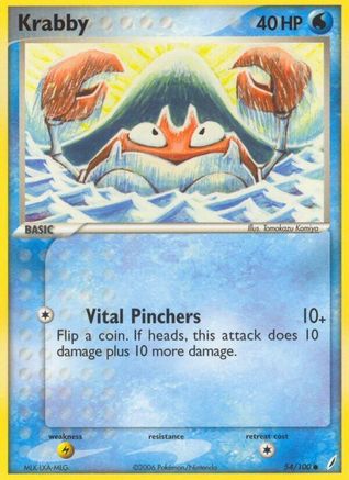 Krabby 054  - Reverse Holofoil Crystal Guardians - Common
