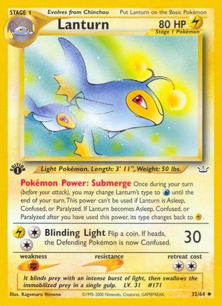 Lanturn 032  - 1st Edition Neo Revelation - Uncommon