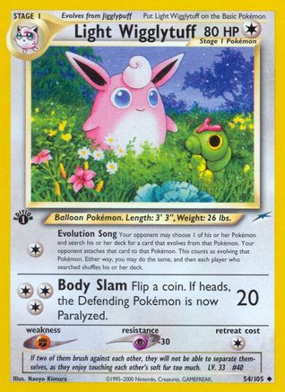 Light Wigglytuff 054  - Unlimited Neo Destiny - Uncommon