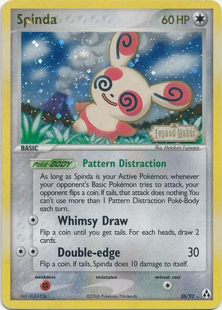 Spinda  - Reverse Holofoil Legend Maker - Rare