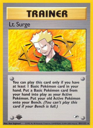 Lt. Surge (101) 101  - 1st Edition Gym Heroes - Rare