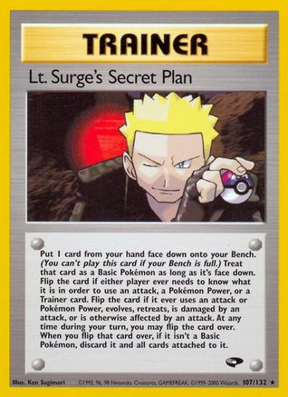 Lt. Surge's Secret Plan 107  - Unlimited Gym Challenge - Rare