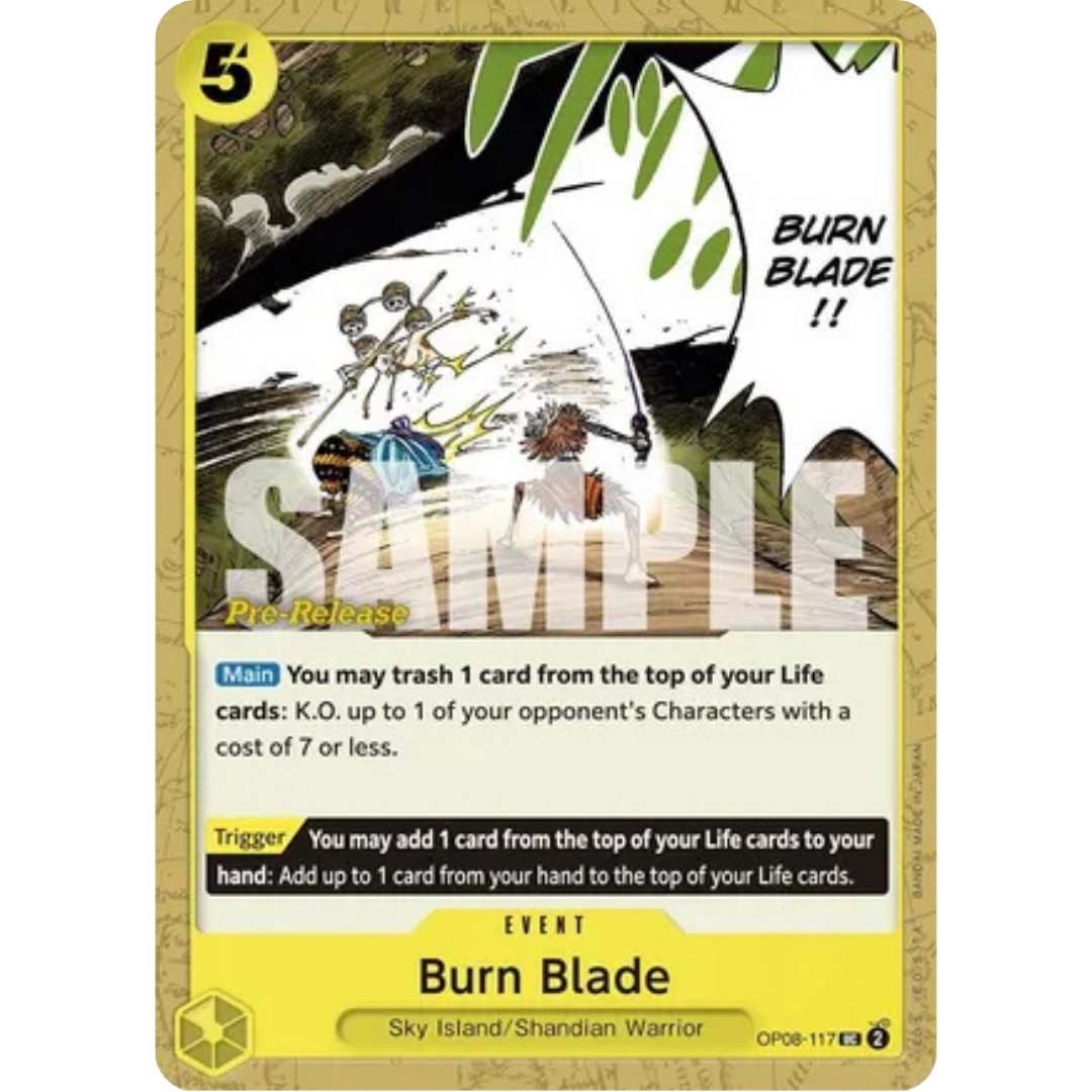 Burn Blade (OP08-117) - Two Legends Pre-Release Cards