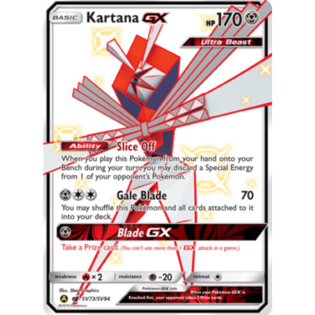 Kartana GX SV73/SV94  - Holofoil Hidden Fates Shiny Vault - Shiny Holo Rare
