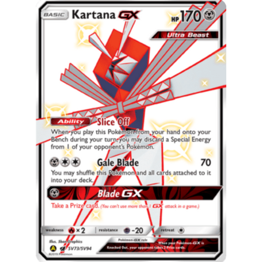 Kartana GX SV73/SV94  - Holofoil Hidden Fates Shiny Vault - Shiny Holo Rare