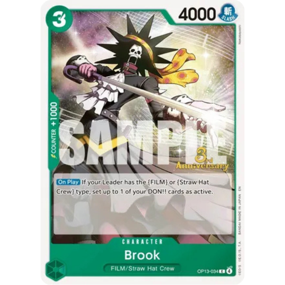 Brook (OP13-034) - Carrying On His Will: 3rd Anniversary Tournament Cards