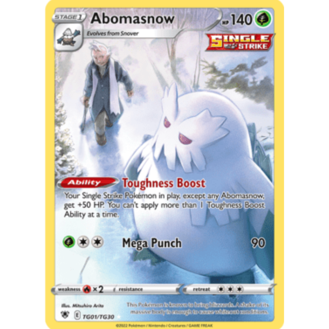 Abomasnow TG01/TG30  - Holofoil SWSH10 Astral Radiance Trainer Gallery - Ultra Rare