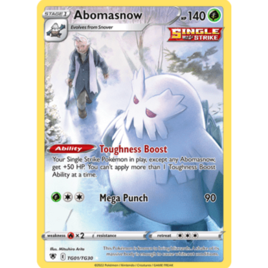 Abomasnow TG01/TG30  - Holofoil SWSH10 Astral Radiance Trainer Gallery - Ultra Rare