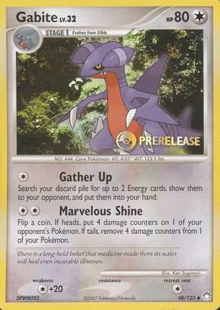 Gabite - 48/124 (Prerelease)/124  Diamond and Pearl Promos - Promo