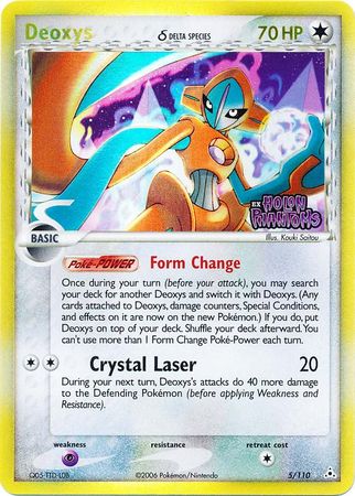 Deoxys (Delta Species - Normal Forme)  - Reverse Holofoil Holon Phantoms - Holo Rare