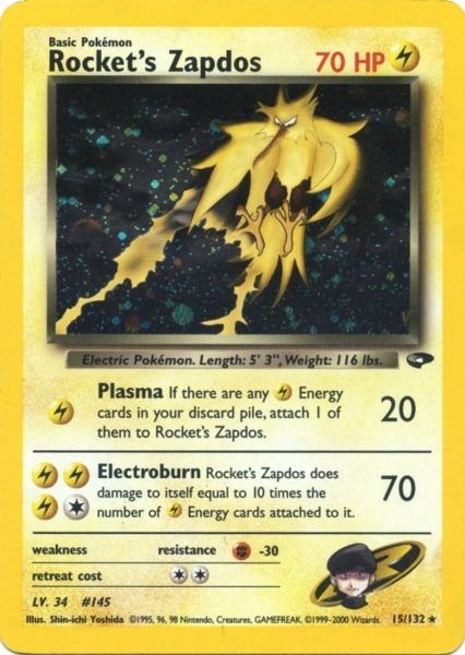 Rocket's Zapdos  Gym Challenge - Holo Rare