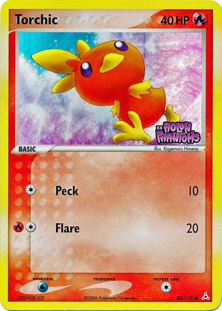Torchic 083  - Reverse Holofoil Holon Phantoms - Common