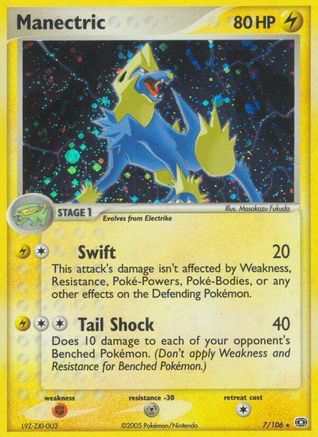 Manectric 007/106  - Reverse Holofoil Emerald - Holo Rare