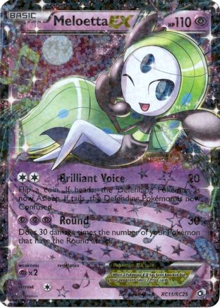 Meloetta EX RC11  - Holofoil Legendary Treasures Radiant Collection - Ultra Rare