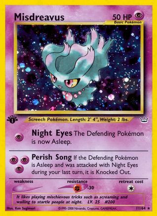 Misdreavus  - Unlimited Holofoil Neo Revelation - Holo Rare