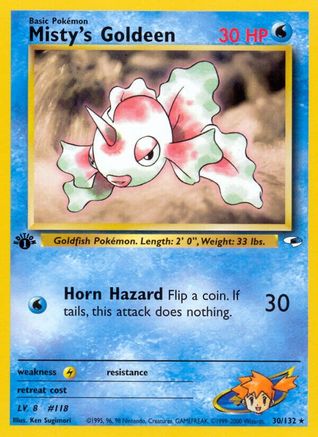 Misty's Goldeen (30) 030  - 1st Edition Gym Heroes - Rare