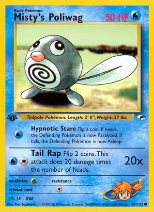 Misty's Poliwag 087  - Unlimited Gym Heroes - Common