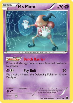 Mr. Mime 047/116  Plasma Freeze - Rare