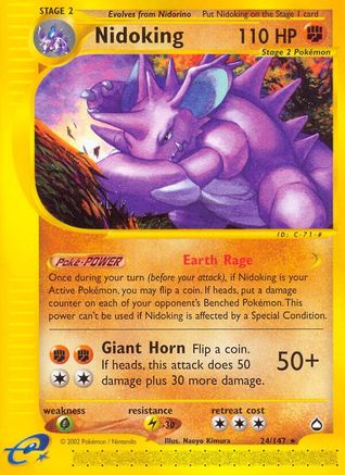 Nidoking (24) 024/147  Aquapolis - Rare