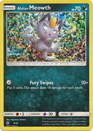 Alolan Meowth - 8/12/12  - Holofoil McDonalds Promos 2017 - Promo