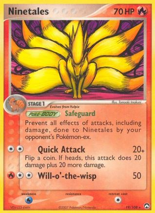 Ninetales/108  - Reverse Holofoil Power Keepers - Rare