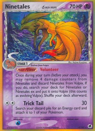 Ninetales (Delta Species)/101  - Reverse Holofoil Dragon Frontiers - Holo Rare