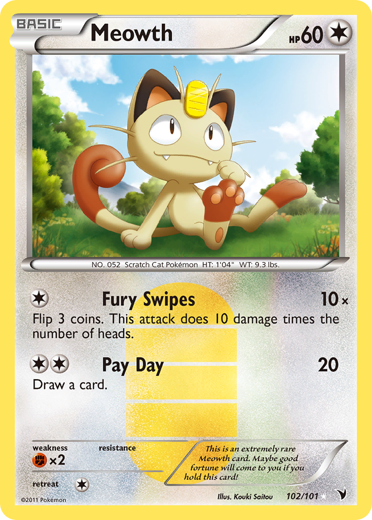 Meowth  - Holofoil Noble Victories - Secret Rare