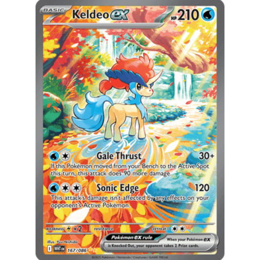 Keldeo ex 167/086  - Holofoil SV White Flare - Special Illustration Rare