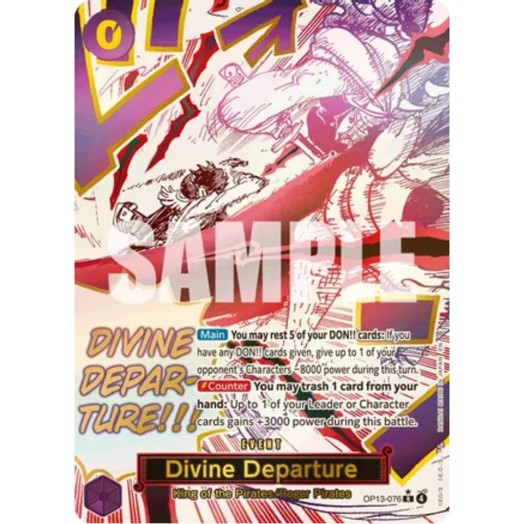 Divine Departure (Alternate Art) (OP13-076) - Carrying On His Will Foil