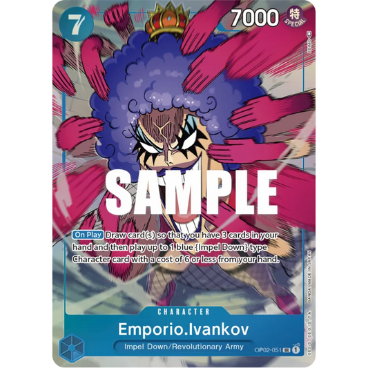 Emporio.Ivankov (051) (Alternate Art) (OP02-051) - Paramount War Foil