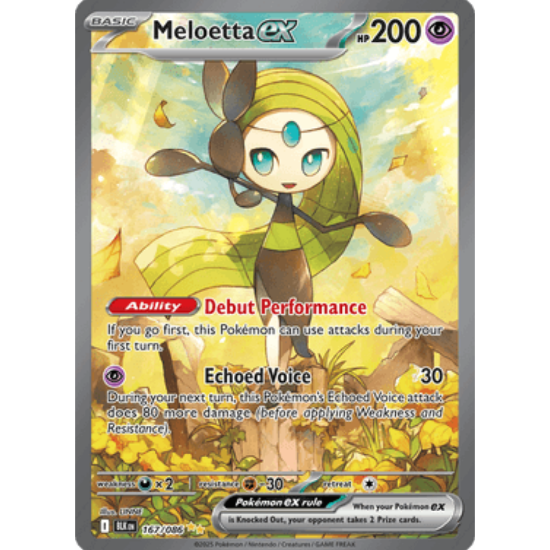 Meloetta ex 167/086  - Holofoil SV Black Bolt - Special Illustration Rare
