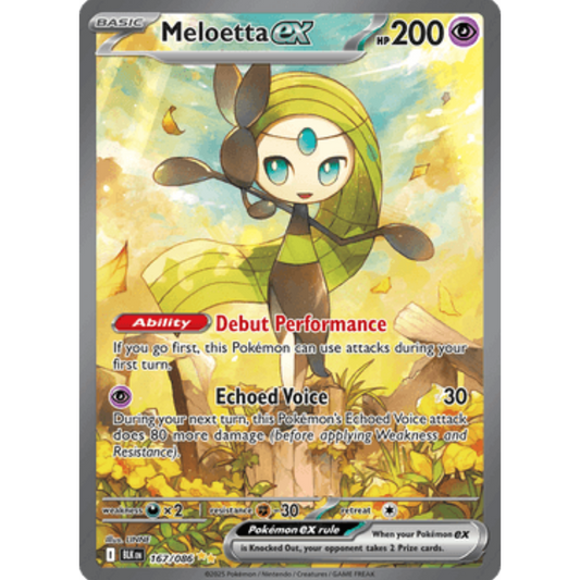 Meloetta ex 167/086  - Holofoil SV Black Bolt - Special Illustration Rare