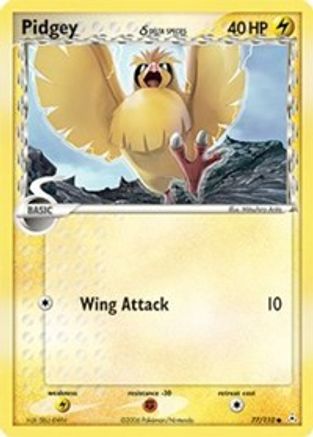 Pidgey (Delta Species) 077  - Reverse Holofoil Holon Phantoms - Common