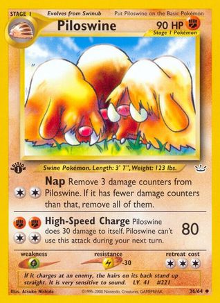 Piloswine 036  - Unlimited Neo Revelation - Uncommon
